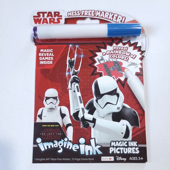 Imagine Ink Coloring Book Star Wars Disney Kids Gift Christmas Stocking Stuffer - Picture 1 of 3